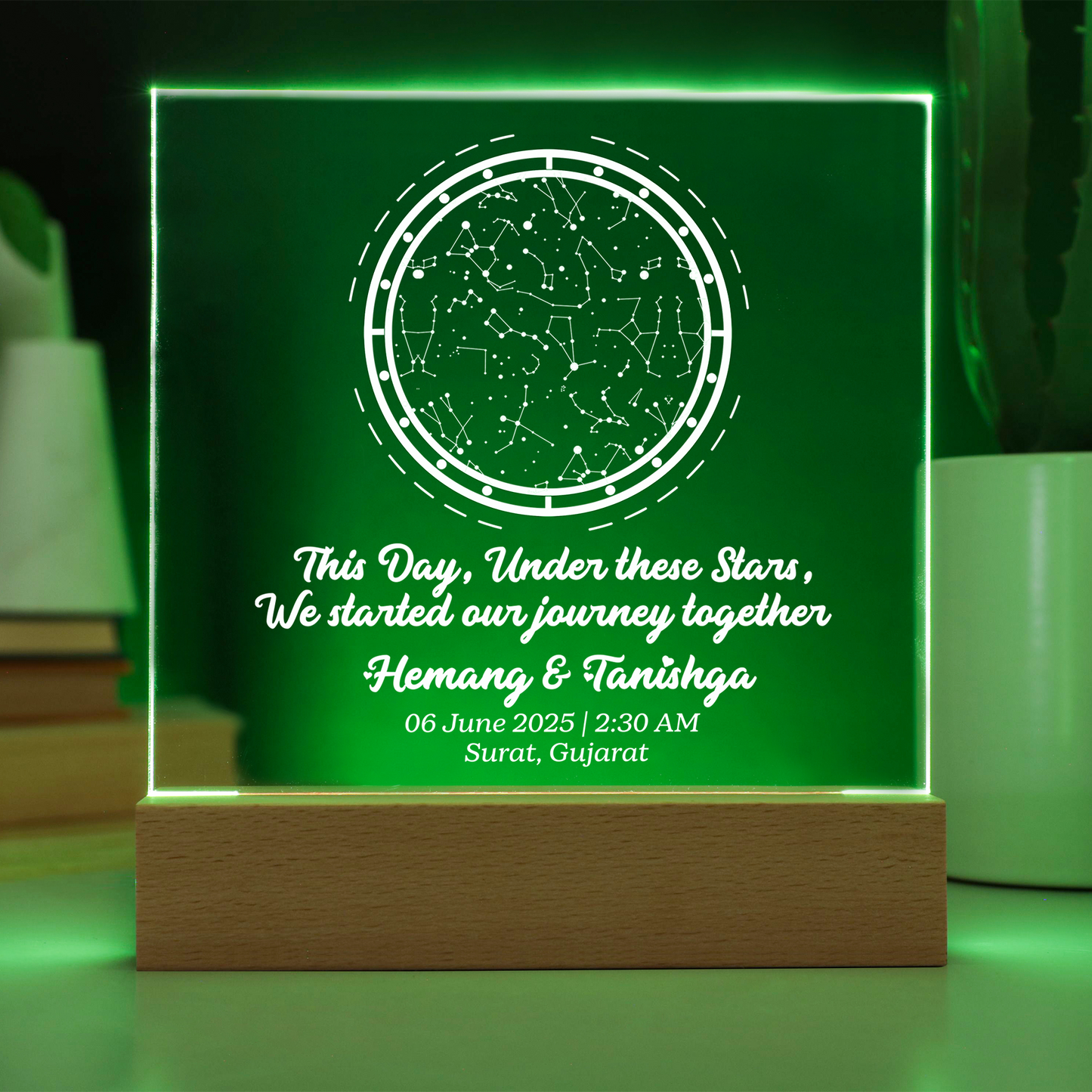 Custom Star Map LED Acrylic Plaque – Wedding Anniversary Gift !