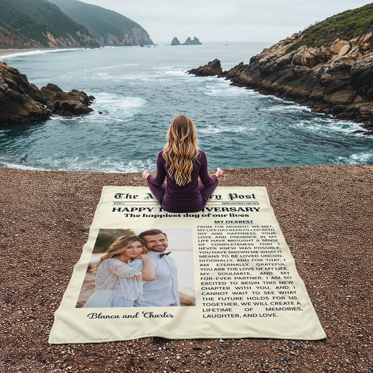 Customized Photo Anniversary Blanket !