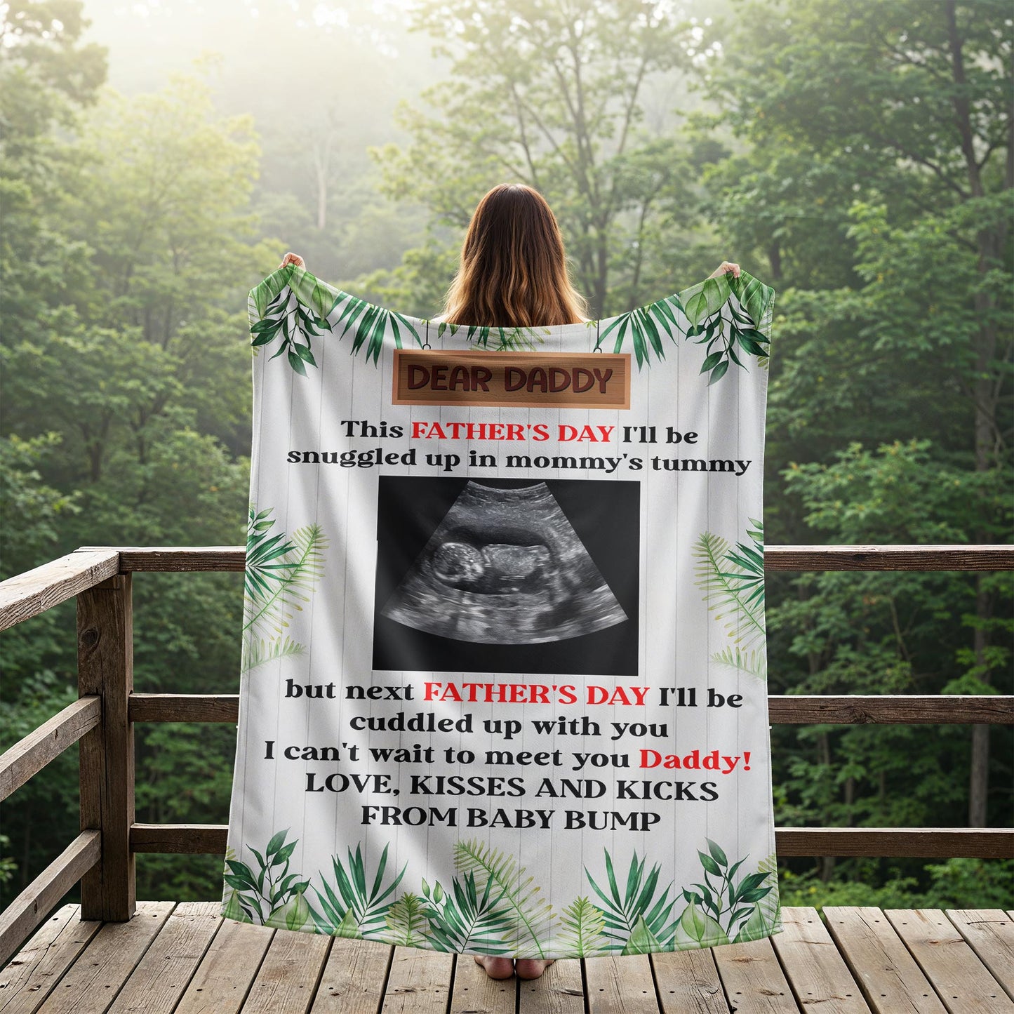 Custom Ultrasound Blanket – Father’s Day Gift from Baby Bump !