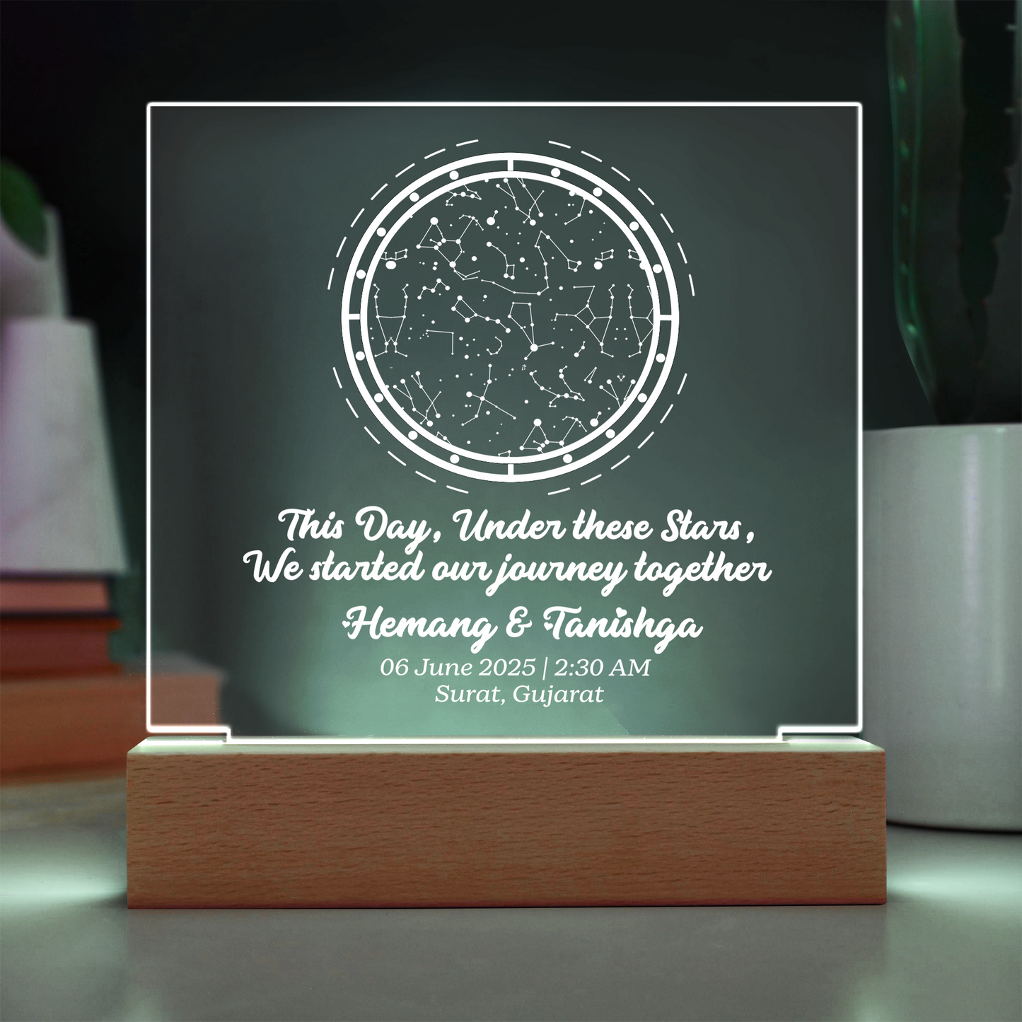 Custom Star Map LED Acrylic Plaque – Wedding Anniversary Gift !