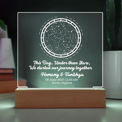 Custom Star Map LED Acrylic Plaque – Wedding Anniversary Gift !