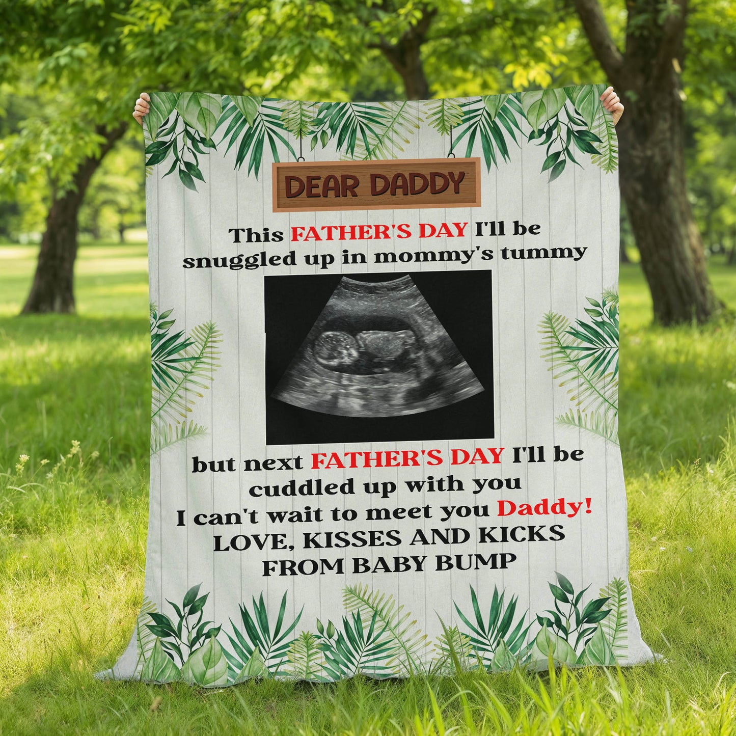 Custom Ultrasound Blanket – Father’s Day Gift from Baby Bump !
