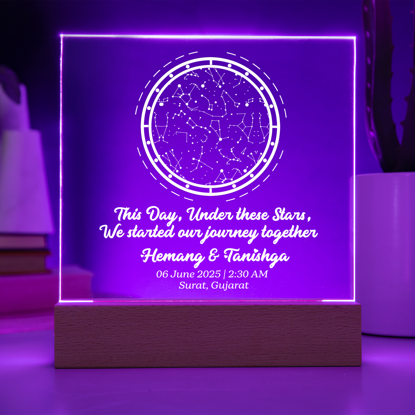 Custom Star Map LED Acrylic Plaque – Wedding Anniversary Gift !