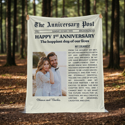 Customized Photo Anniversary Blanket !