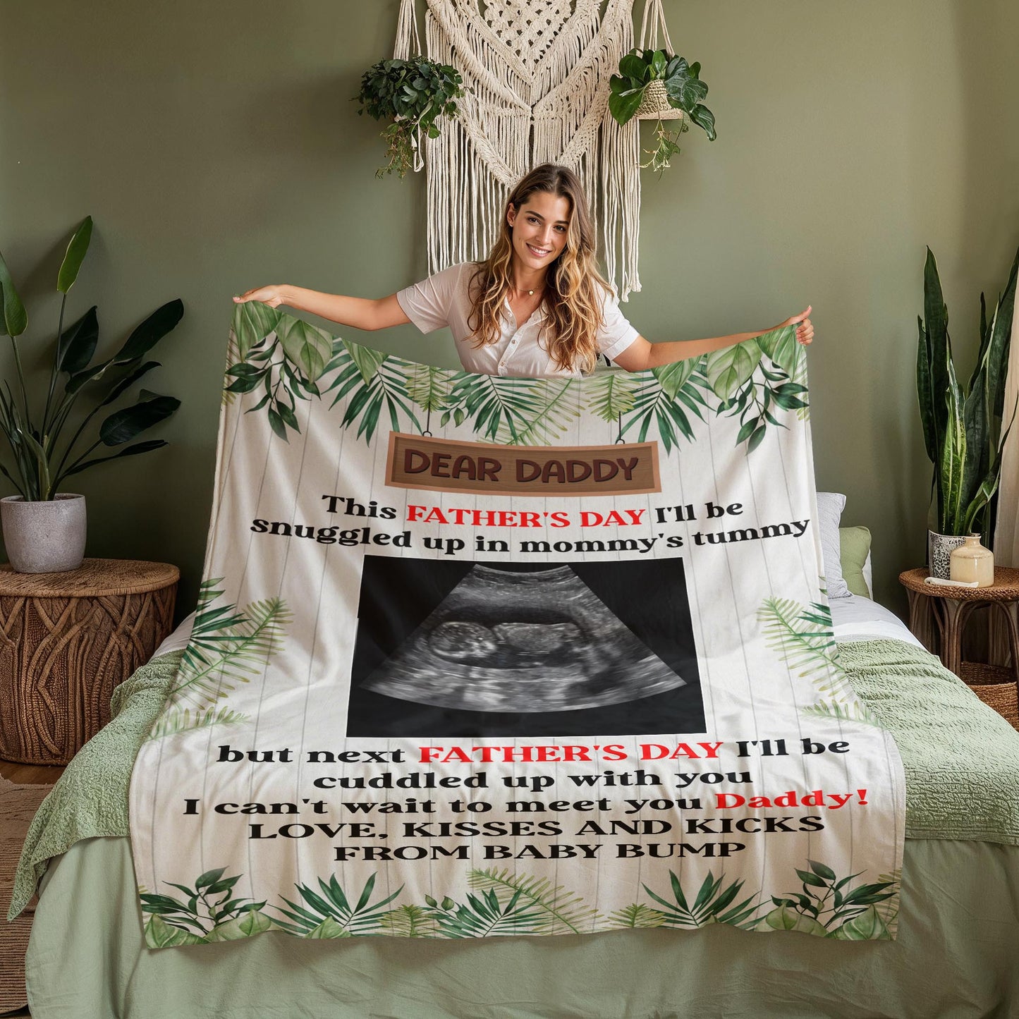 Custom Ultrasound Blanket – Father’s Day Gift from Baby Bump !