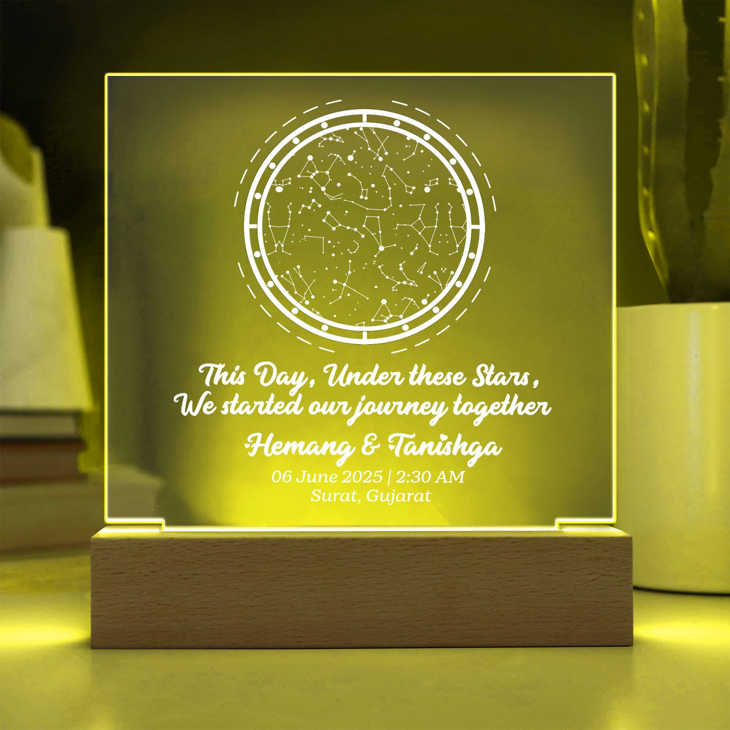 Custom Star Map LED Acrylic Plaque – Wedding Anniversary Gift !