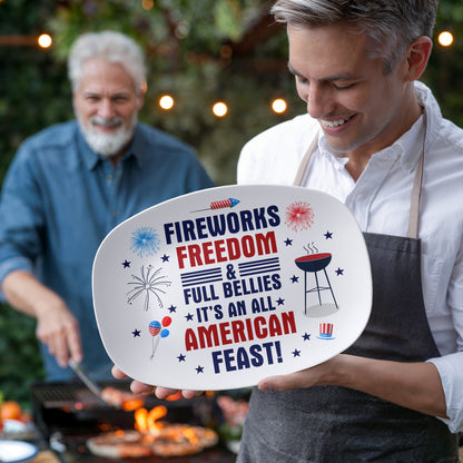 All-American Feastware Collection – 4th of July Plates, Platters & Bowls