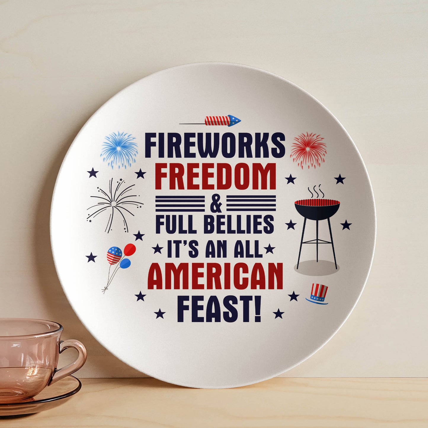 All-American Feastware Collection – 4th of July Plates, Platters & Bowls