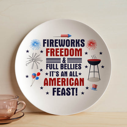 All-American Feastware Collection – 4th of July Plates, Platters & Bowls