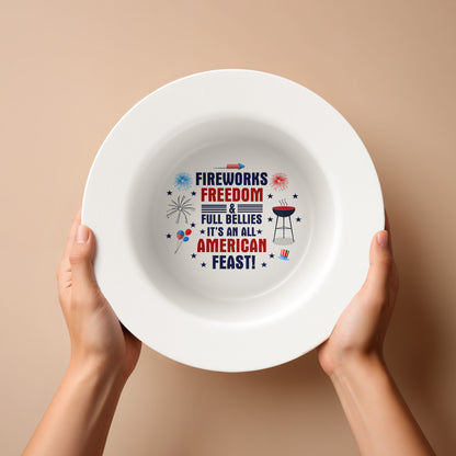 All-American Feastware Collection – 4th of July Plates, Platters & Bowls