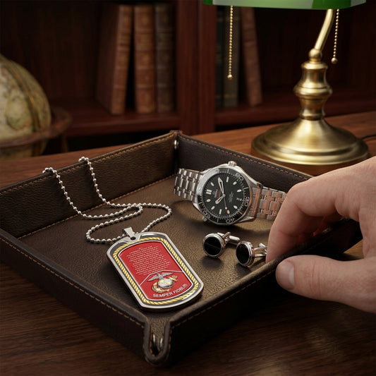 military jewelry for veterans no expiration date message