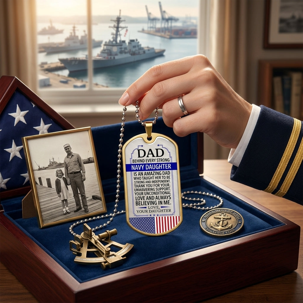patriotic veteran necklace with eagle emblem pendant
