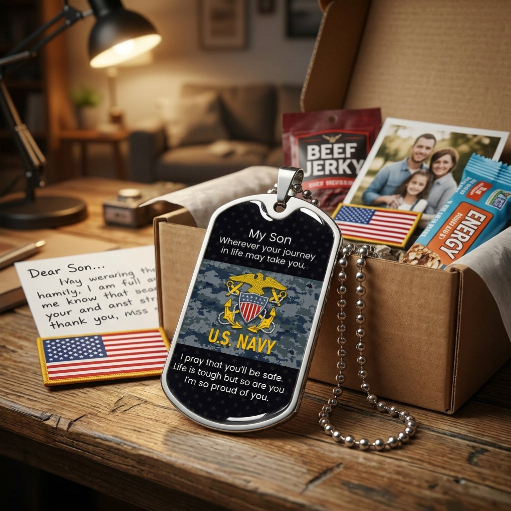 military dog tag pendant veteran grandfather jewelry