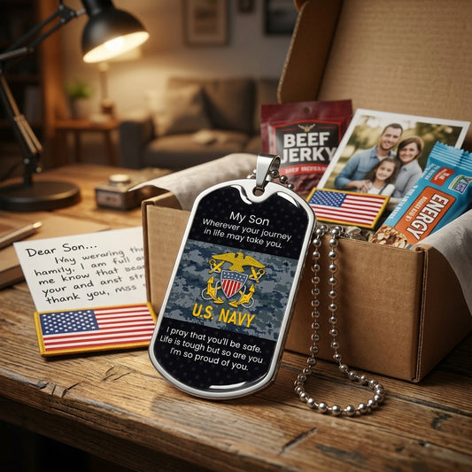 military dog tag pendant veteran grandfather jewelry