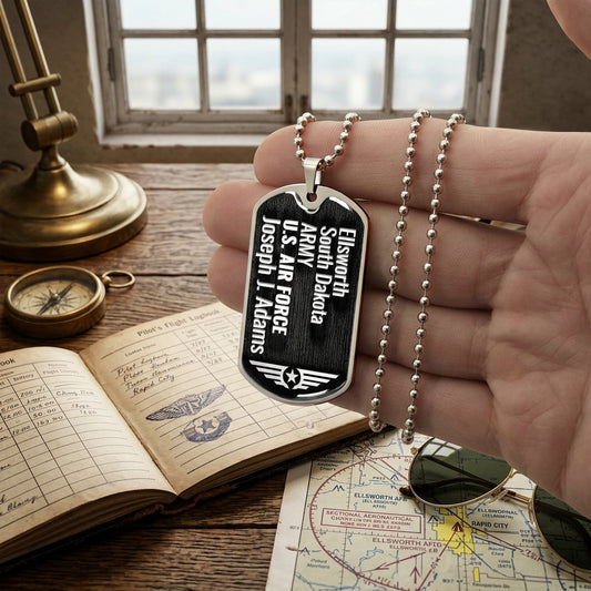 i am a veteran dog tag necklace no expiration date design