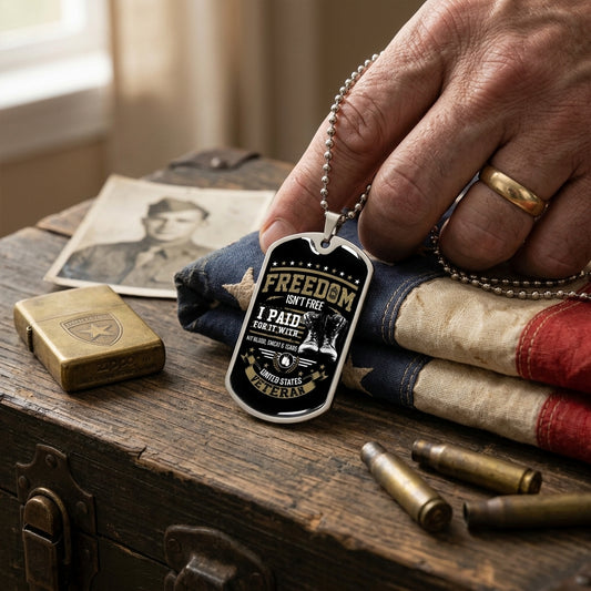 military jewelry for veterans no expiration date message