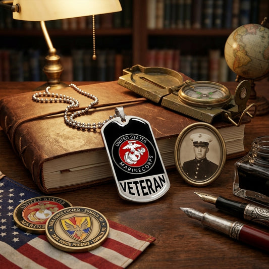 i am a veteran dog tag necklace no expiration date design