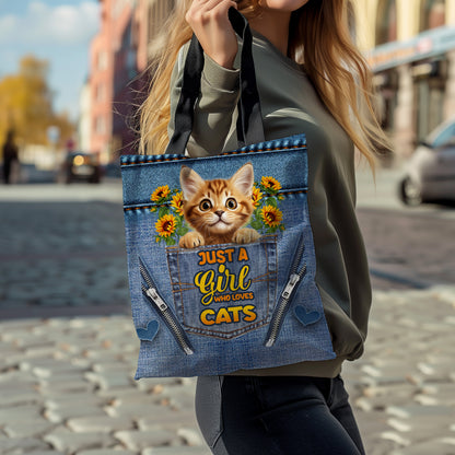 Custom “Just a Girl Who Loves Dogs or Cats” Tote Bag