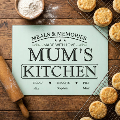 Meals & Memories Made With Love" Personalized Cutting Board - Mother's Day Gift