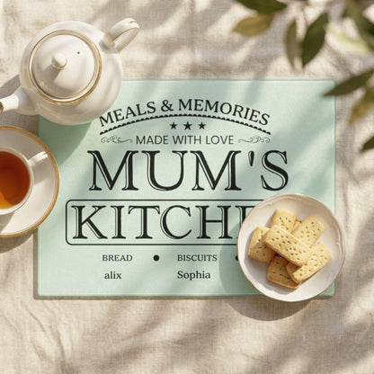 Meals & Memories Made With Love" Personalized Cutting Board - Mother's Day Gift