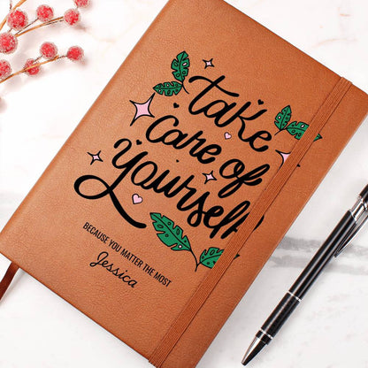 Personalized Leather Journal for Self-Care and Healing