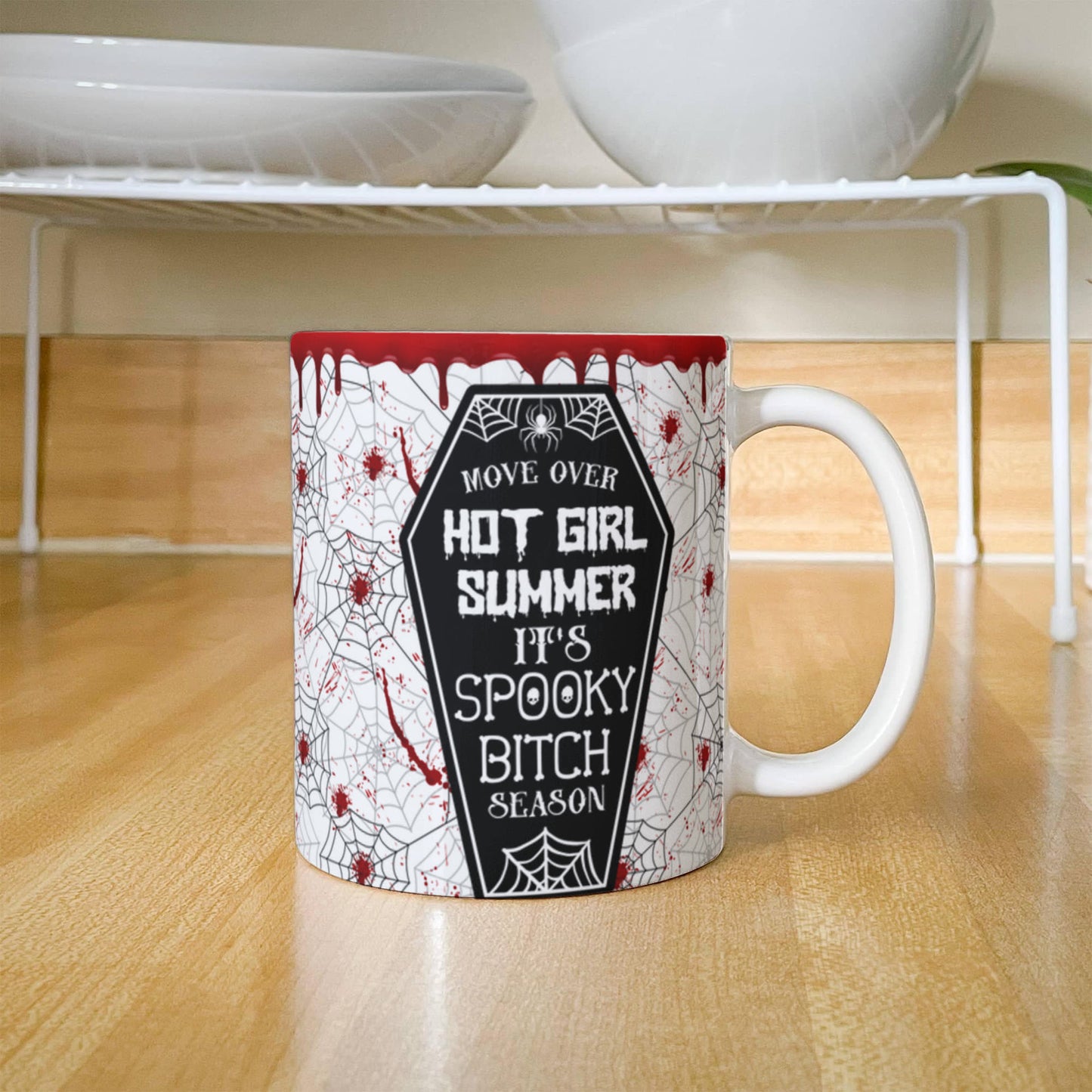 Personalized “Spooky Bitch Season” Halloween Mug – Custom Name