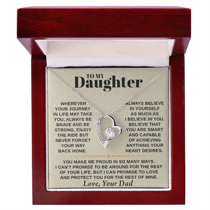Forever Love Necklace for Daughter – with Personalized Message Card