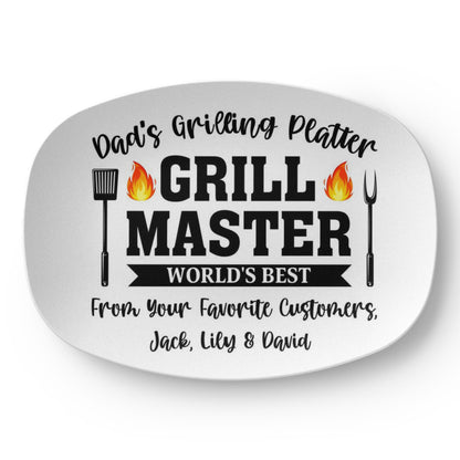 Personalized Grill Master Platter for Dad – Father’s Day BBQ Gift