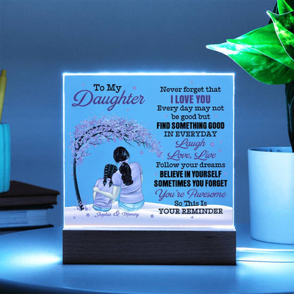 Personalized Mommy & Daughter Acrylic Plaque – Custom Names