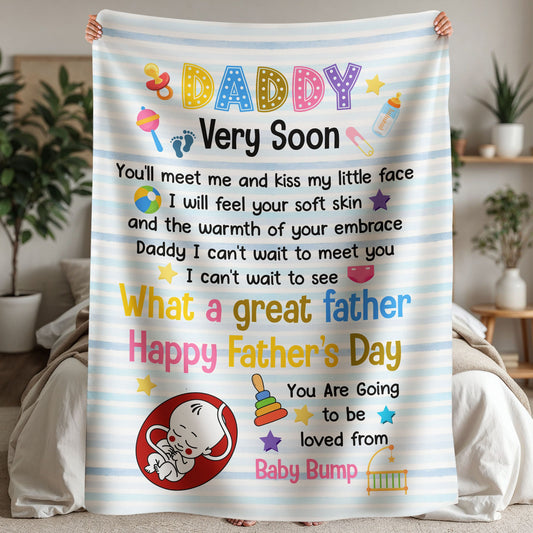Baby Bump to Daddy Blanket – First Father’s Day Keepsake Gift