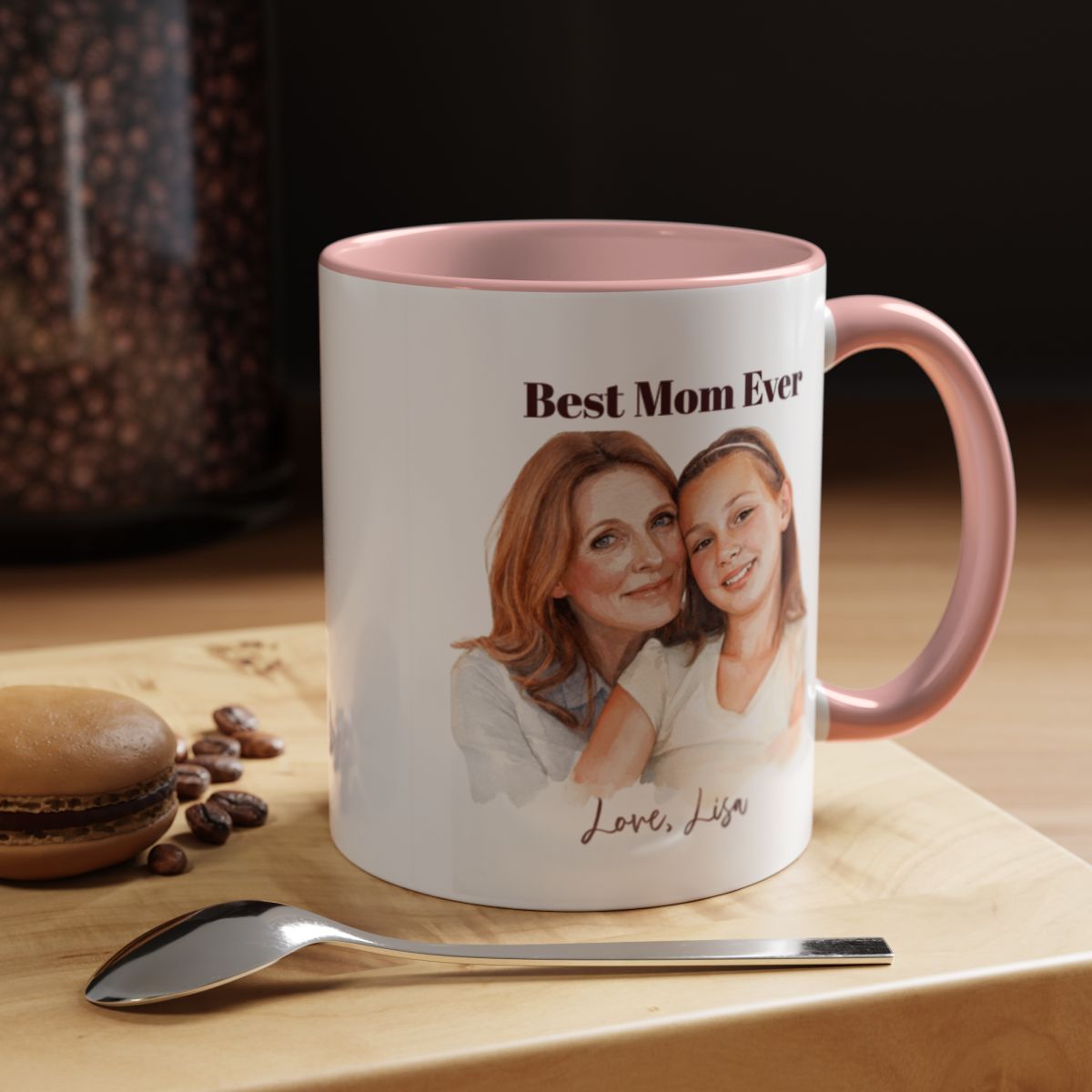 Personalized Custom Mug, Best Mom Ever Gift, Mother's Day Coffee Cup, Photo Mug, Personalized Gift for Mom, Custom Message Mug