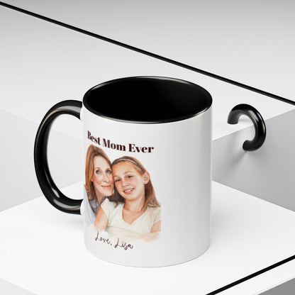 Personalized Custom Mug, Best Mom Ever Gift, Mother's Day Coffee Cup, Photo Mug, Personalized Gift for Mom, Custom Message Mug