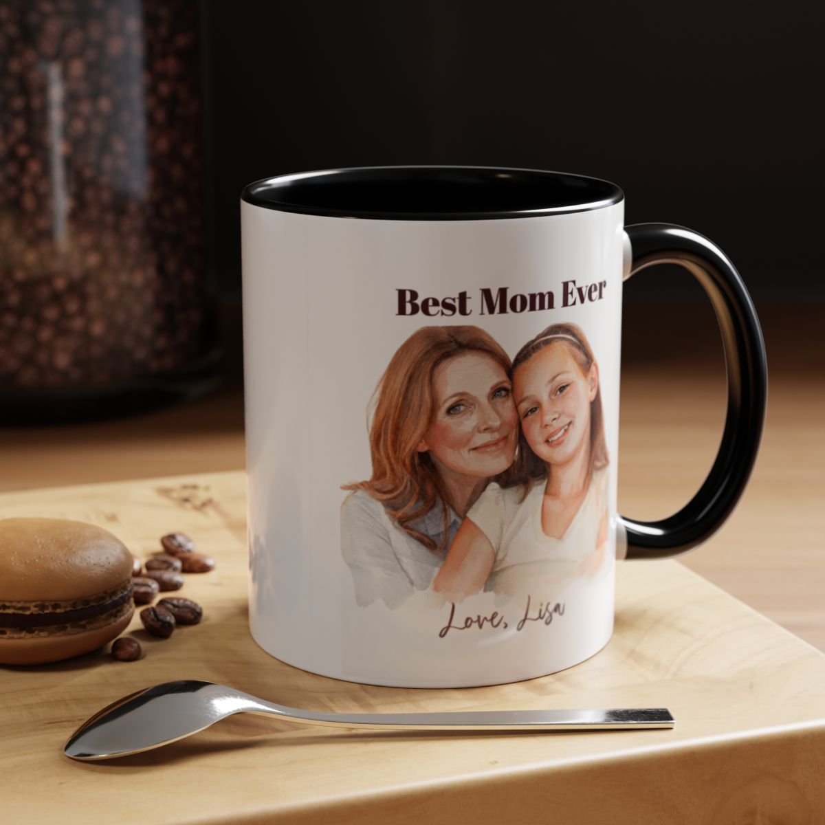 Personalized Custom Mug, Best Mom Ever Gift, Mother's Day Coffee Cup, Photo Mug, Personalized Gift for Mom, Custom Message Mug
