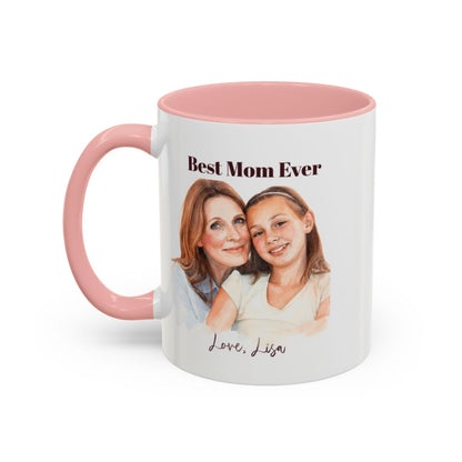 Personalized Custom Mug, Best Mom Ever Gift, Mother's Day Coffee Cup, Photo Mug, Personalized Gift for Mom, Custom Message Mug