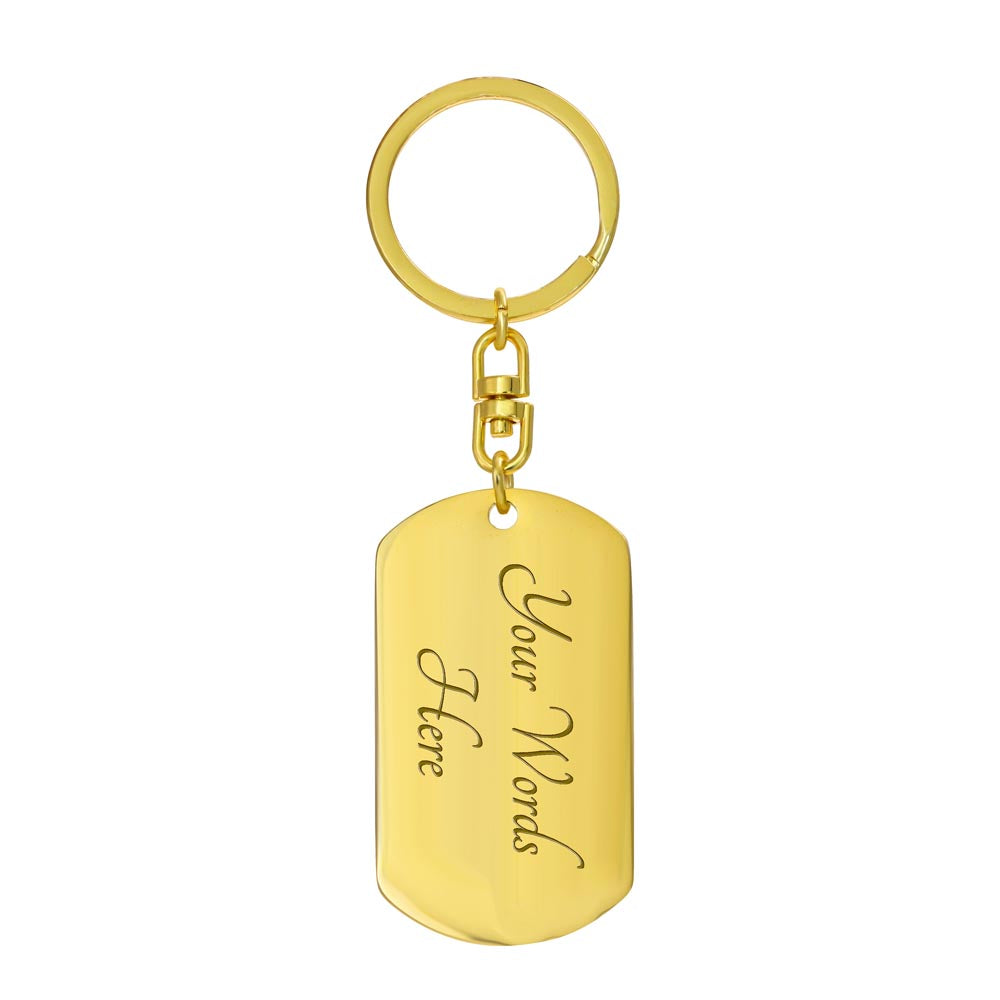 To My Dad” Hero Dog Tag Keychain – Father Gift with Graphic Design