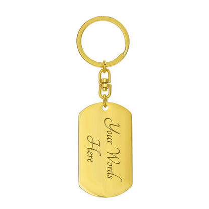 To My Dad” Hero Dog Tag Keychain – Father Gift with Graphic Design