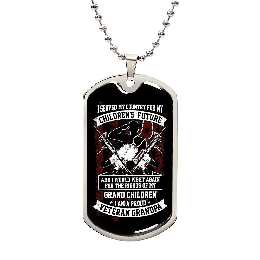 grandpa veteran gift dog tag jewelry