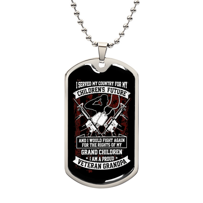 grandpa veteran gift dog tag jewelry