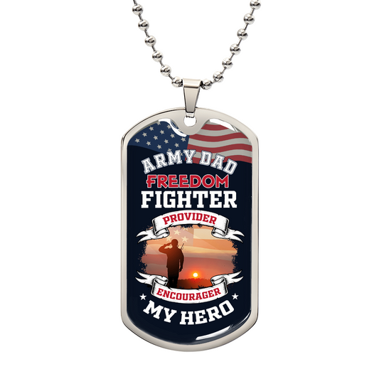 usa patriotic necklace for grandfather veteran