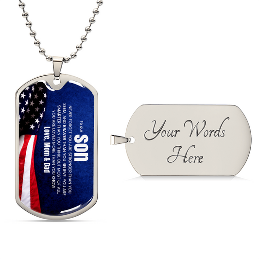 american flag pendant necklace gift for teenage son