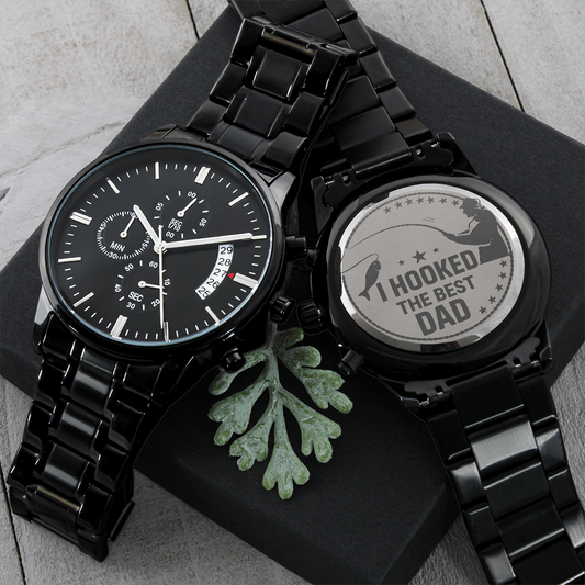 To My Father – Engraved Chronograph Watch Gift for Dad