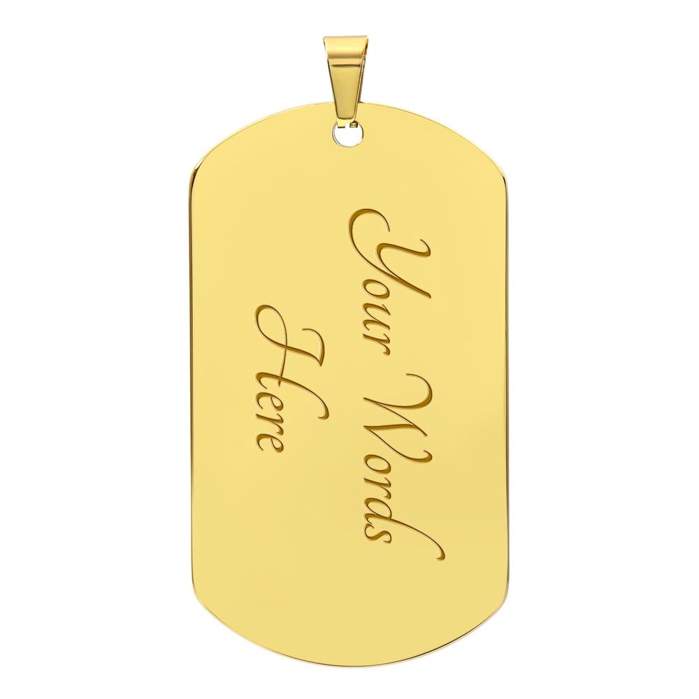 To My Son Navy Necklace – Proud Navy Dad Gift Dog Tag | Military Inspirational Jewelry from Father