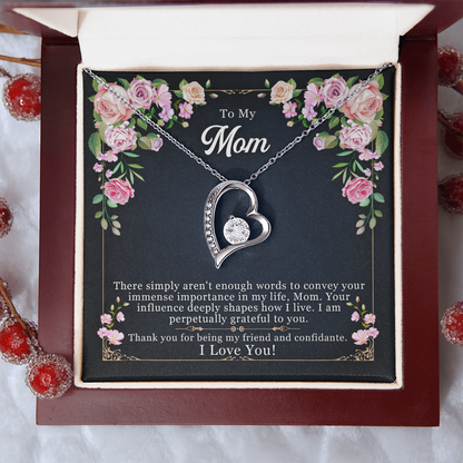Forever Love Mom Necklace – To My Mom from Daughter or Son