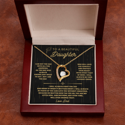Forever Love Necklace for Daughter – Graduation Gift with Luxury Box