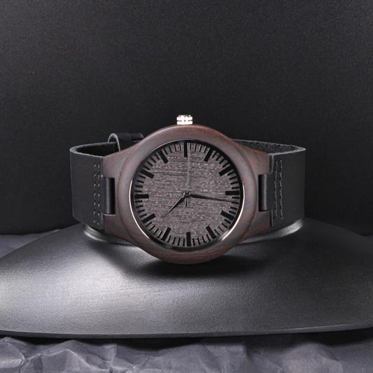Engraved Wooden Watch for Him – “My Man, I Love You” To My Husband  Message