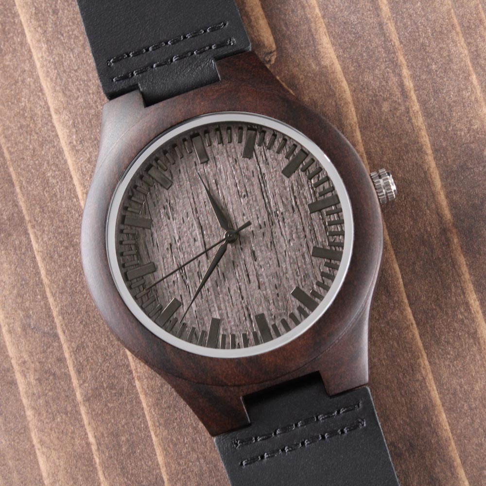 To My Son – Engraved Wooden Watch  | Sentimental Keepsake Gift
