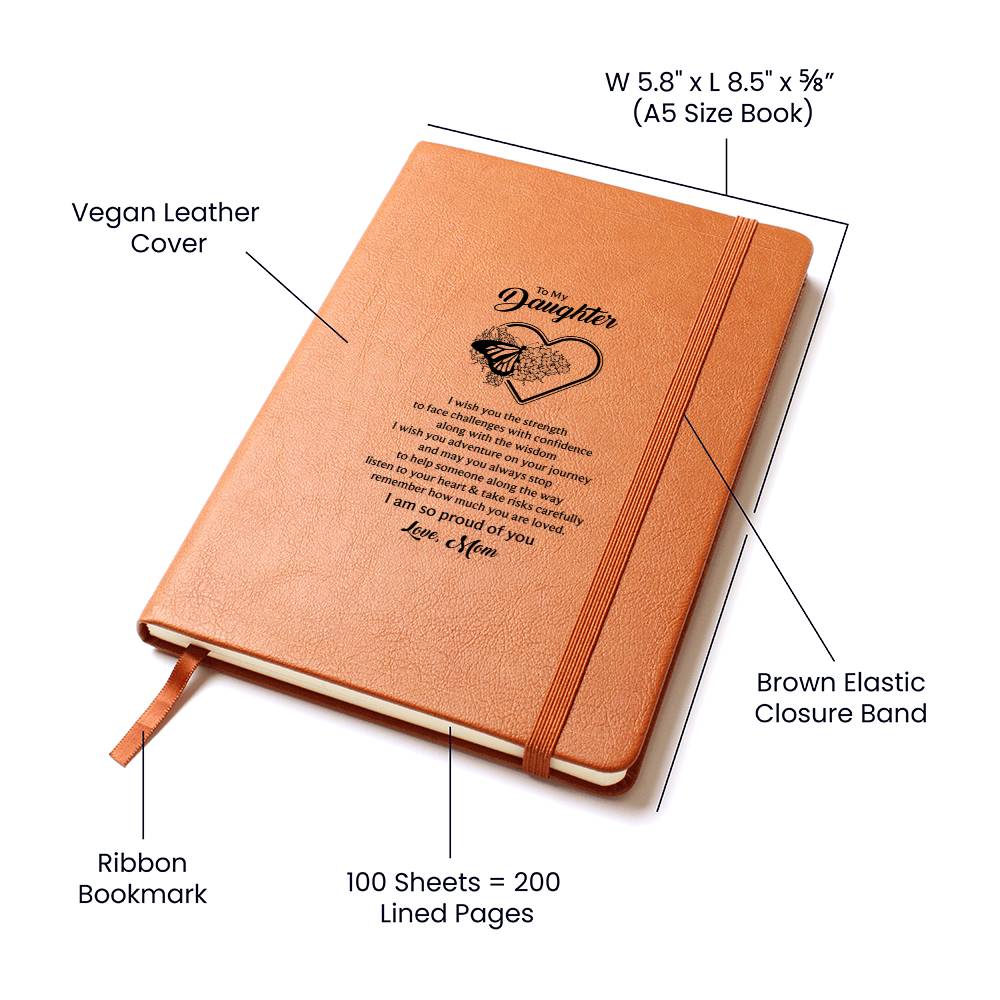 To My Daughter Butterfly Journal Mom's Love Letter Notebook