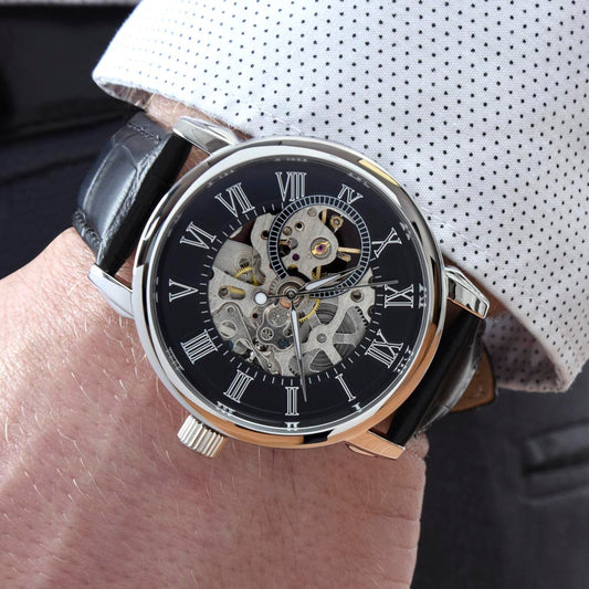 Luxury Openwork Watch Father's Day Gift for Dad – With Heartfelt Message Card