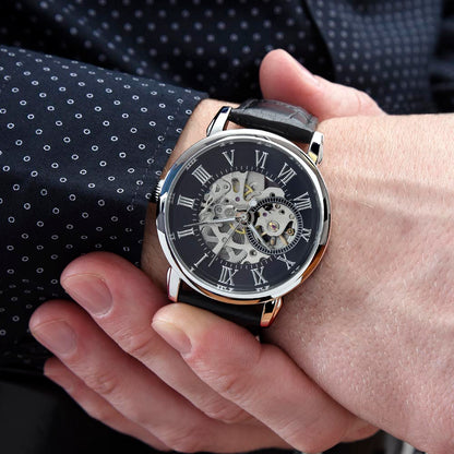 Luxury Openwork Watch Father's Day Gift for Dad – With Heartfelt Message Card