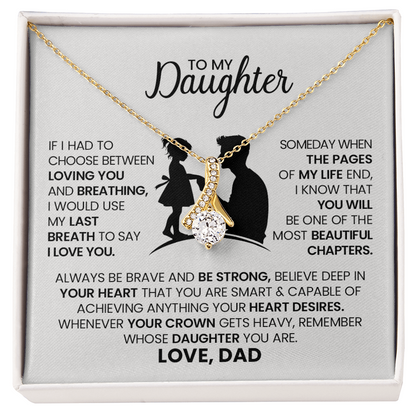Alluring Beauty Necklace for Daughter from Dad – With Heartfelt Message Card and Gift Box